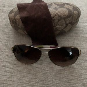 Coach Women's Aviator Style Sunglasses